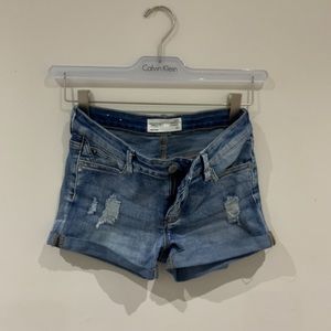 blue jean shorts